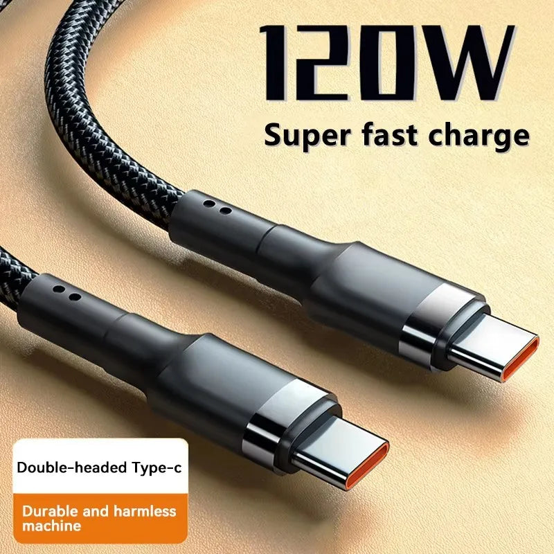 120W USB-C to USB-C Fast Charging Cable – 6A PD Quick Charge USB-C Charging Cable SPOT