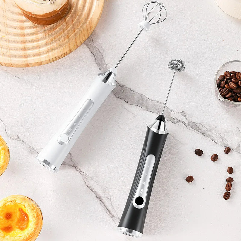 USB Rechargeable Handheld Milk Frother – 2 Whisks, 3 Speed Handheld Milk Frother SPOT