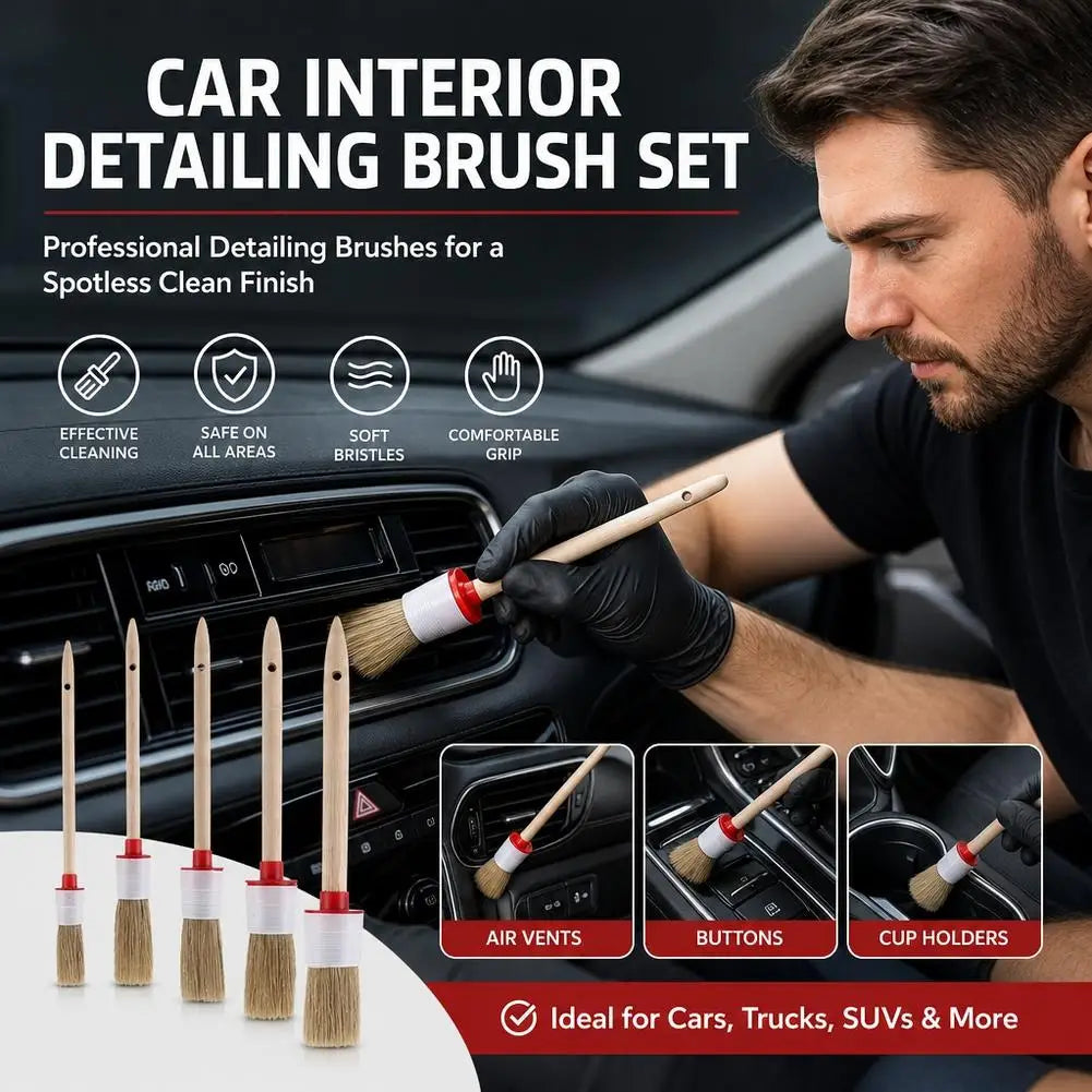 Car Detailing Brush Set – Soft Auto Interior & Exterior Brushes Car Detailing Brush SPOT