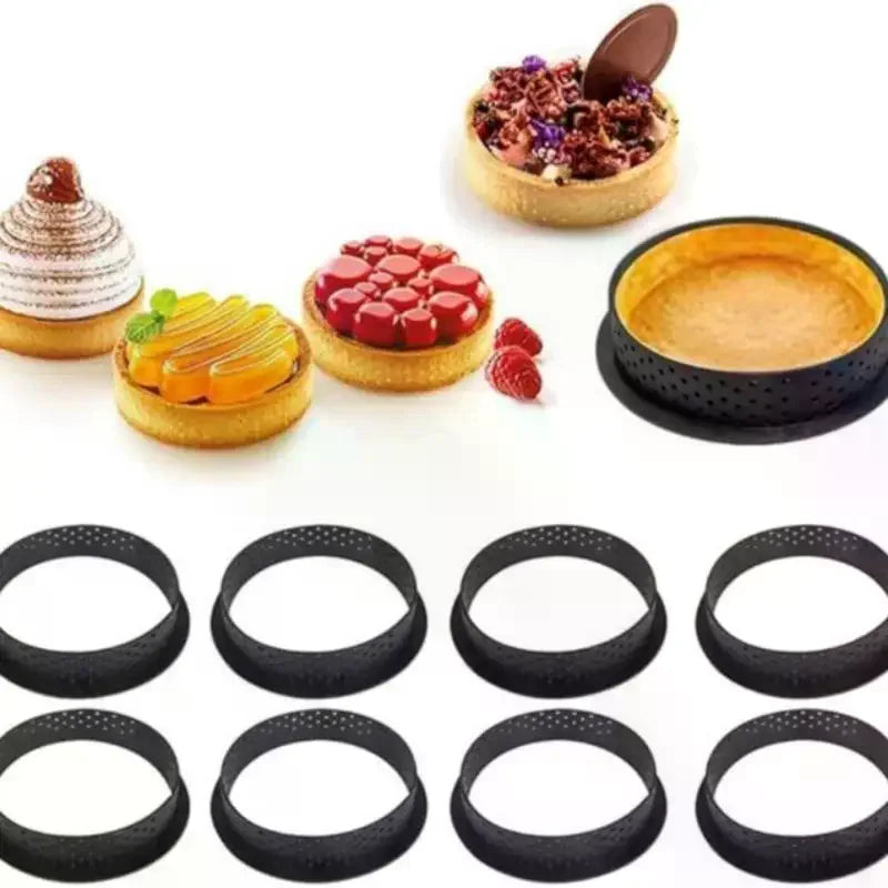 Non-Stick Perforated Tart Ring Mold – Pie & Cake Baking Tart Baking Mold SPOT