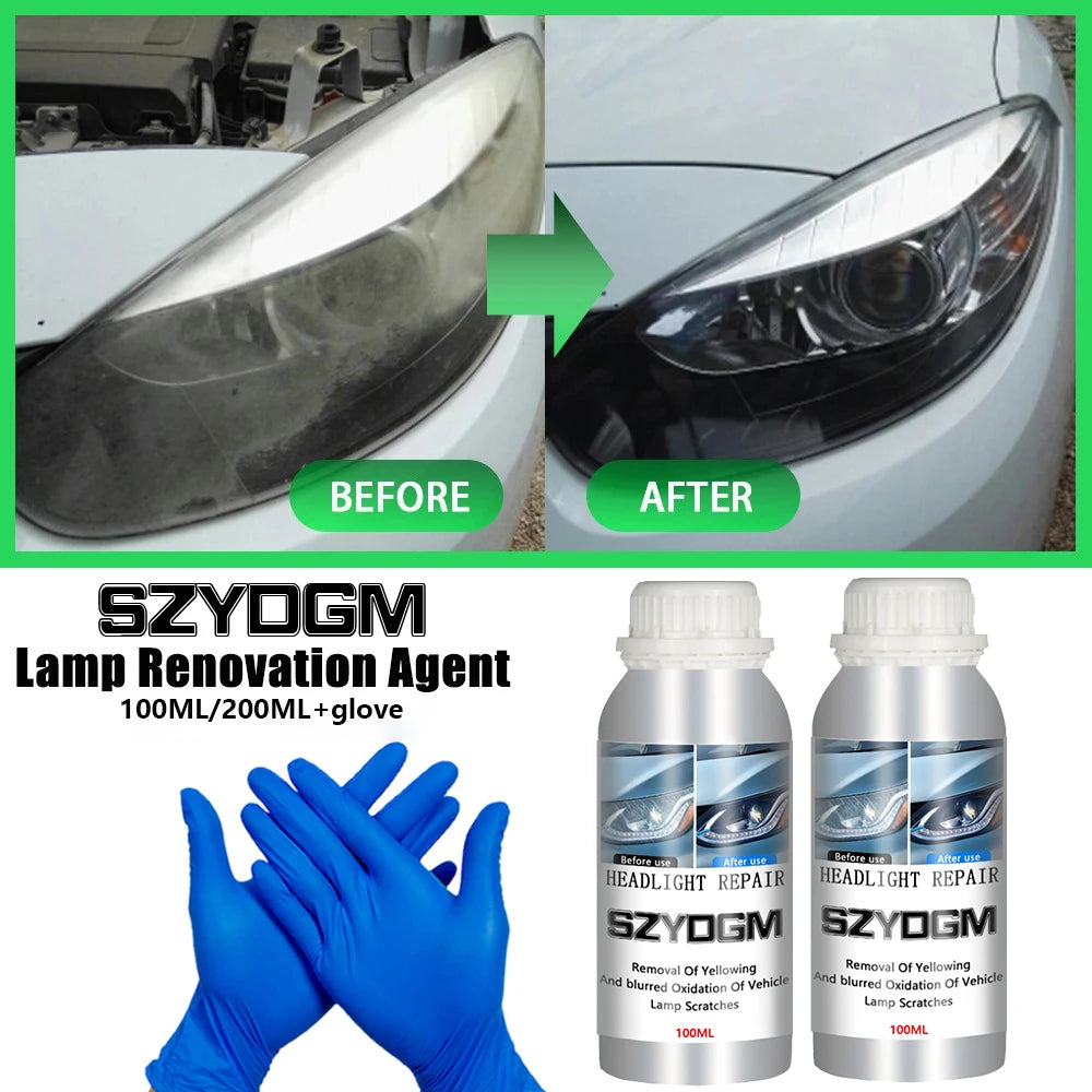 Car Headlight Restoration Liquid Polymer 100ml – 2-Pack Headlight Restore Fluid SPOT