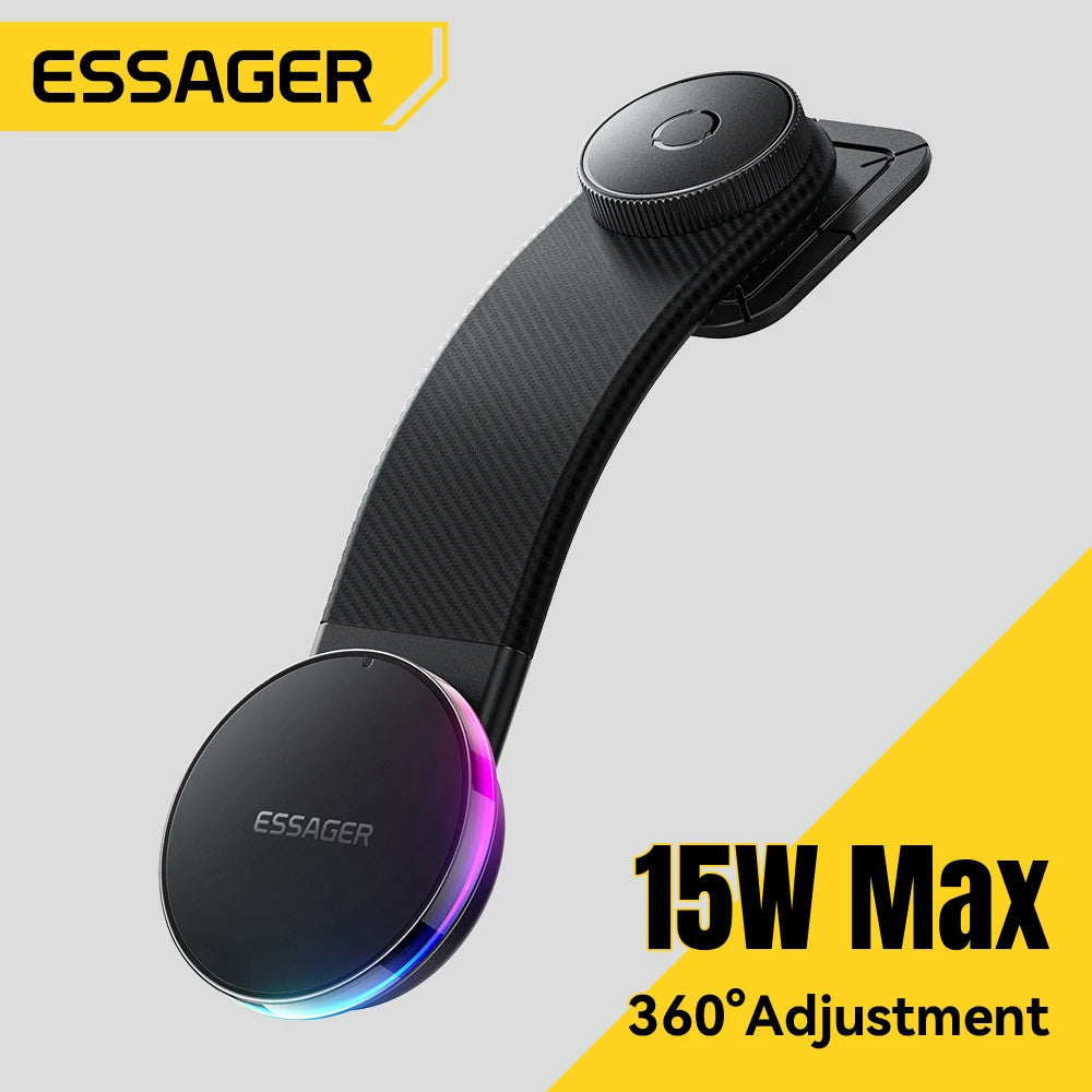 Essager 360° Magnetic Car Phone Holder – 15W Wireless Charger Magnetic Car Phone Mount SPOT