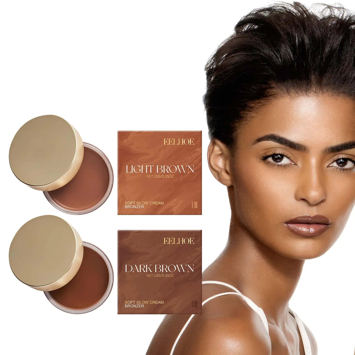 EELHOE Sunless Self Tanning Cream – Body Bronzer 10g Self Tanning Cream SPOT Dark brown