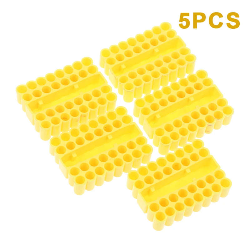 32-Hole Screwdriver Bit Holder – 1/4" Hex Shank Organizer Drill Bit Organizer SPOT 5pcs