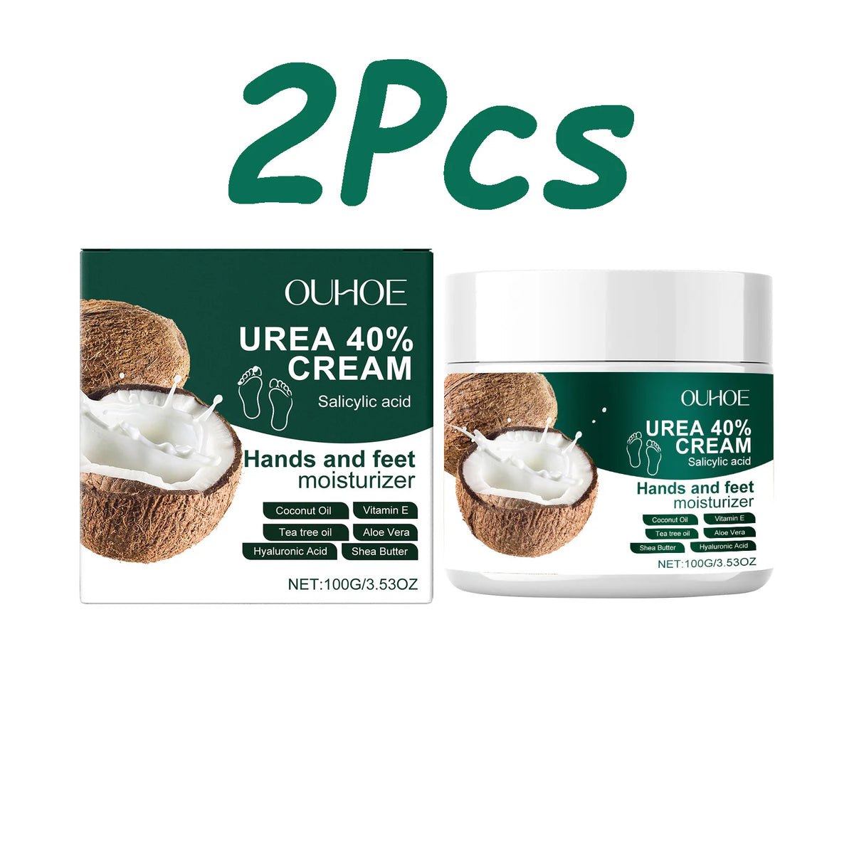 Urea 40% Foot Cream with Salicylic Acid – Callus & Dry Skin Foot & Hand Cream SPOT 2 x 100g Boxed