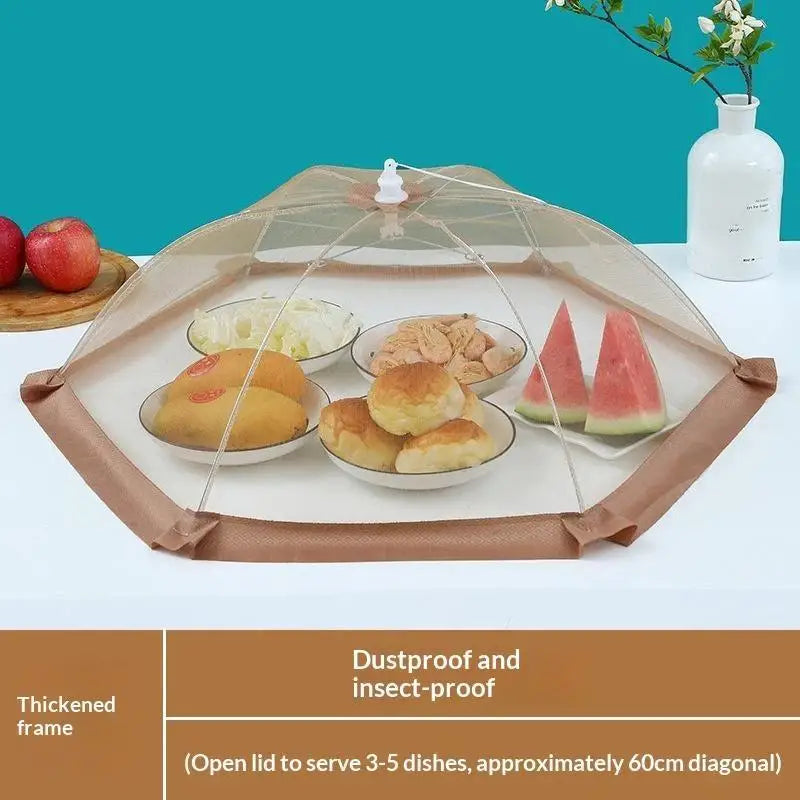 Foldable Food Net Cover – Anti-Fly Mesh Tent for BBQ & Picnic Food Mesh Cover SPOT 60cm Coffee