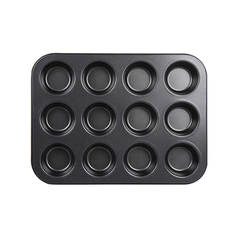 Square Cupcake & Muffin Pan – Non-Stick Carbon Steel 6 or 12 Cup Cupcake Muffin Pan SPOT 12 Cups