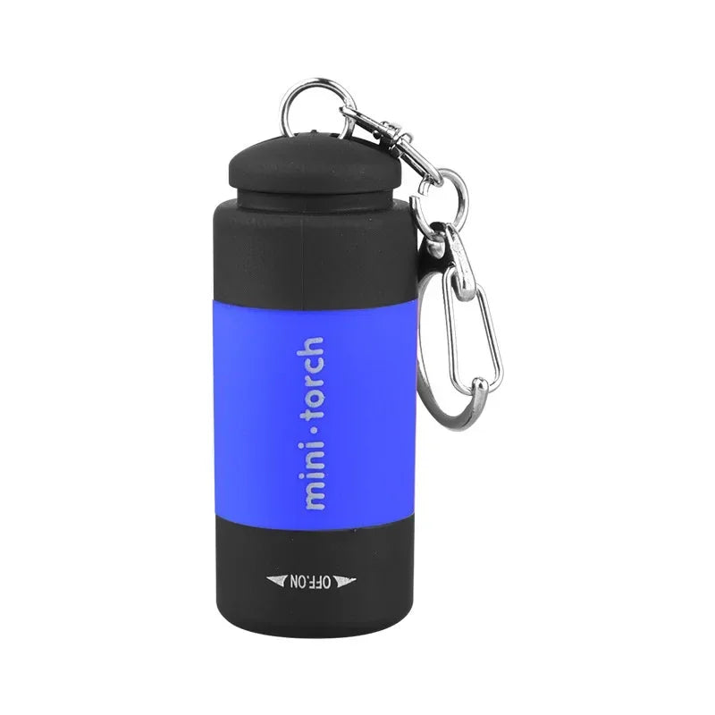 USB Rechargeable LED Keychain Flashlight – Waterproof EDC Light Keychain Flashlight SPOT Dark Blue