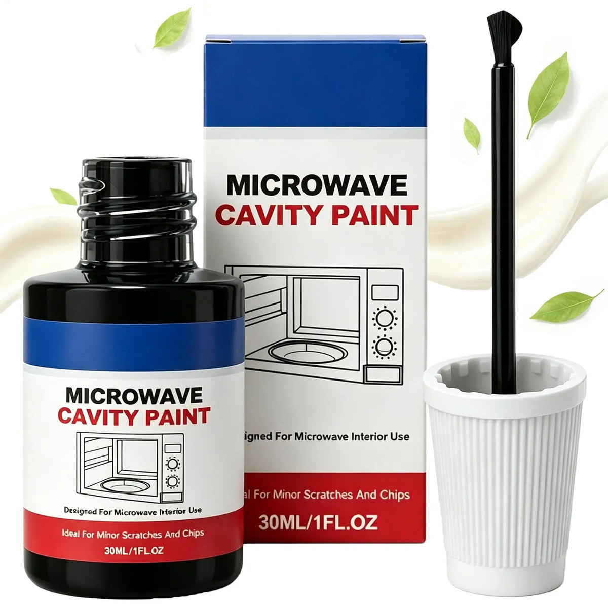 30ml Black Microwave Cavity Repair Paint – Scratch Touch-Up Kit Appliance Repair Paint SPOT