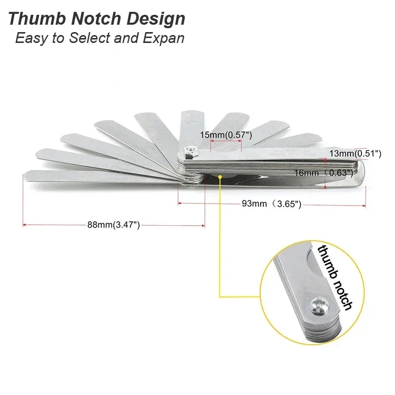 32-Blade Feeler Gauge Set – Guitar Setup & Luthier Tool Feeler Gauge Set SPOT