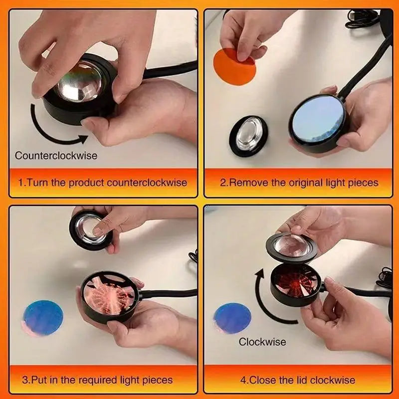 Self-Adhesive Color Film Lamp Stickers – Warm Ambiance 5/10pc Lamp Color Film SPOT
