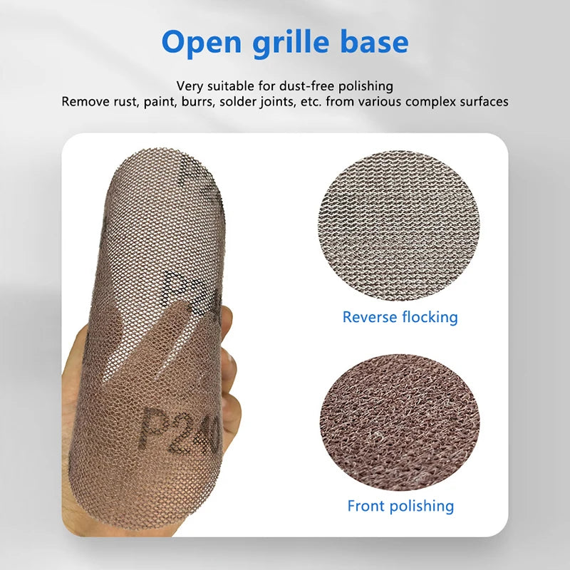 10-Pack 5-Inch Hook & Loop Sanding Discs – Dust-Free Mesh Abrasive Sanding Discs SPOT
