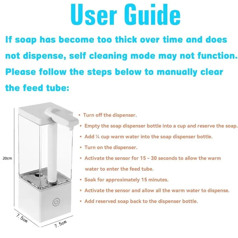 Automatic Sensor Soap Dispenser 490ml – Hands-Free Rechargeable Soap Dispenser SPOT