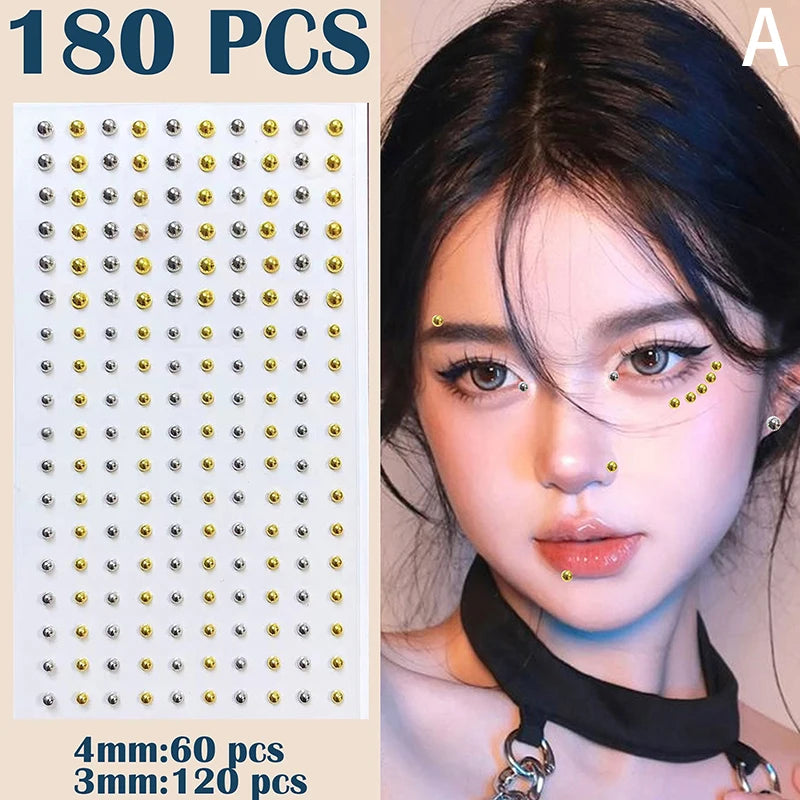 Self-Adhesive Rhinestone Face Gems – Non-Piercing Body Stickers Body Gem Stickers SPOT A