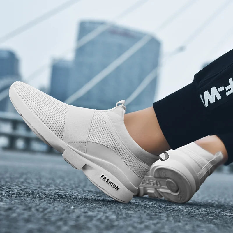 Men's Breathable Mesh Casual Sneakers – Lightweight Lace-Up Men's Casual Sneakers SPOT