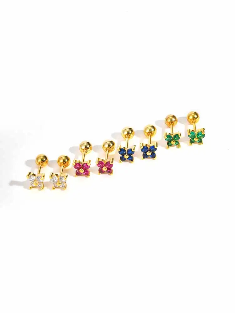 Butterfly CZ Stud Earrings – Hypoallergenic Stainless Steel Stud Earrings SPOT