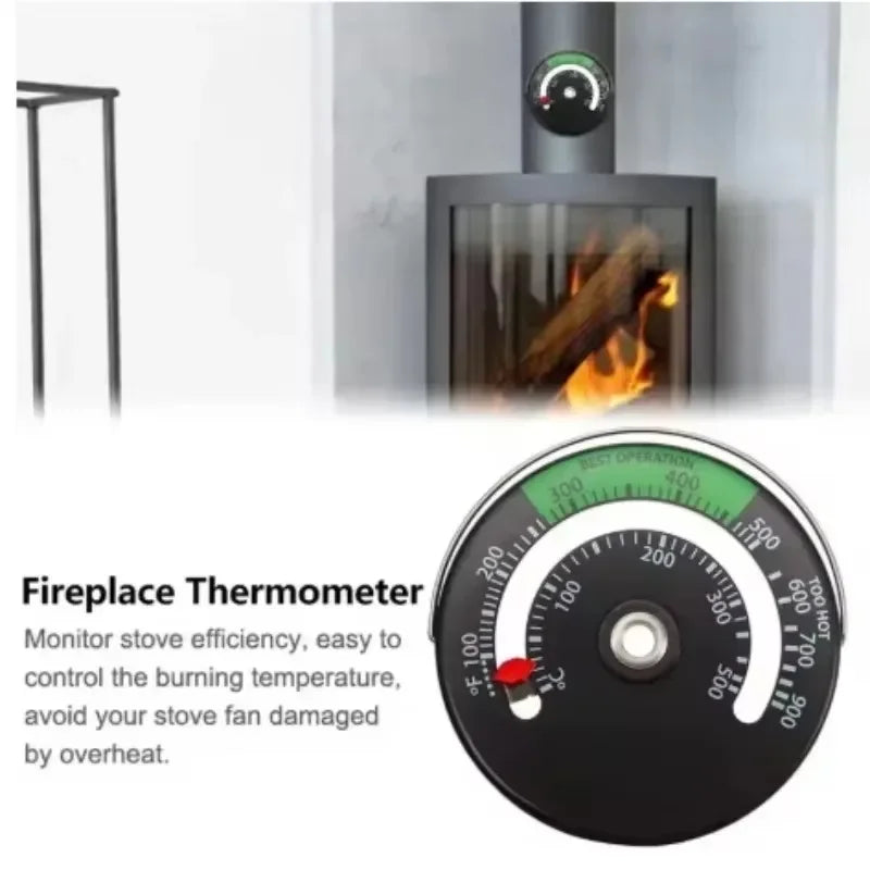 Magnetic Wood Stove Thermometer – Flue Pipe Temperature Gauge Stove Thermometer SPOT