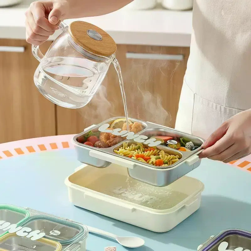 3-Compartment Stainless Steel Leakproof Bento Lunch Box Bento Lunch Box SPOT