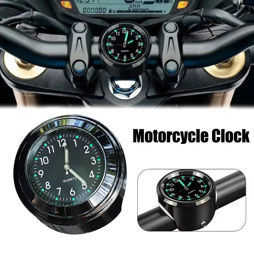 Glow-in-the-Dark Handlebar Clock – Waterproof Motorcycle & Bike Motorcycle Handlebar Clock SPOT