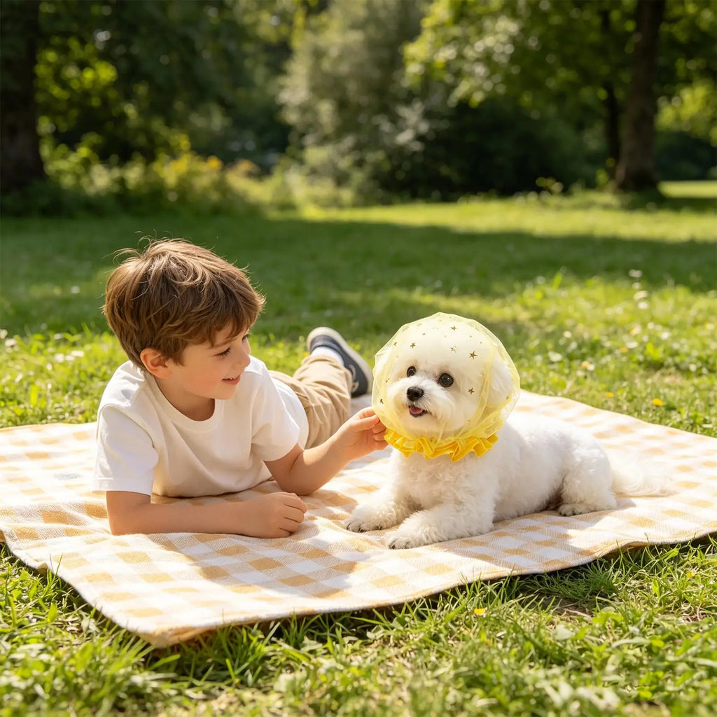 Breathable Mesh Dog Muzzle – Anti-Scavenging Pet Head Net Dog Muzzle SPOT