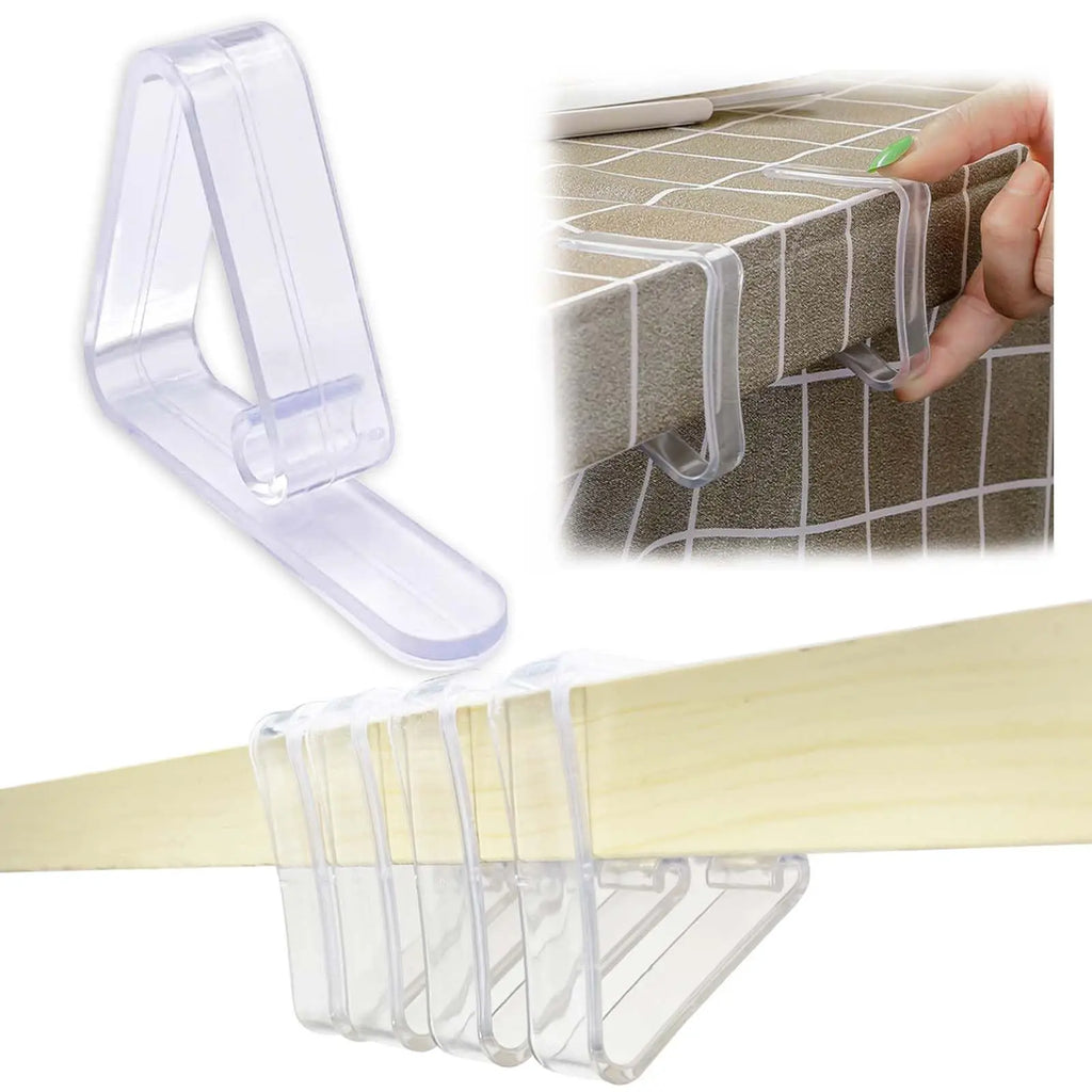 10-Pack Transparent Anti-Slip Tablecloth Clips & Buckles Tablecloth Clips SPOT