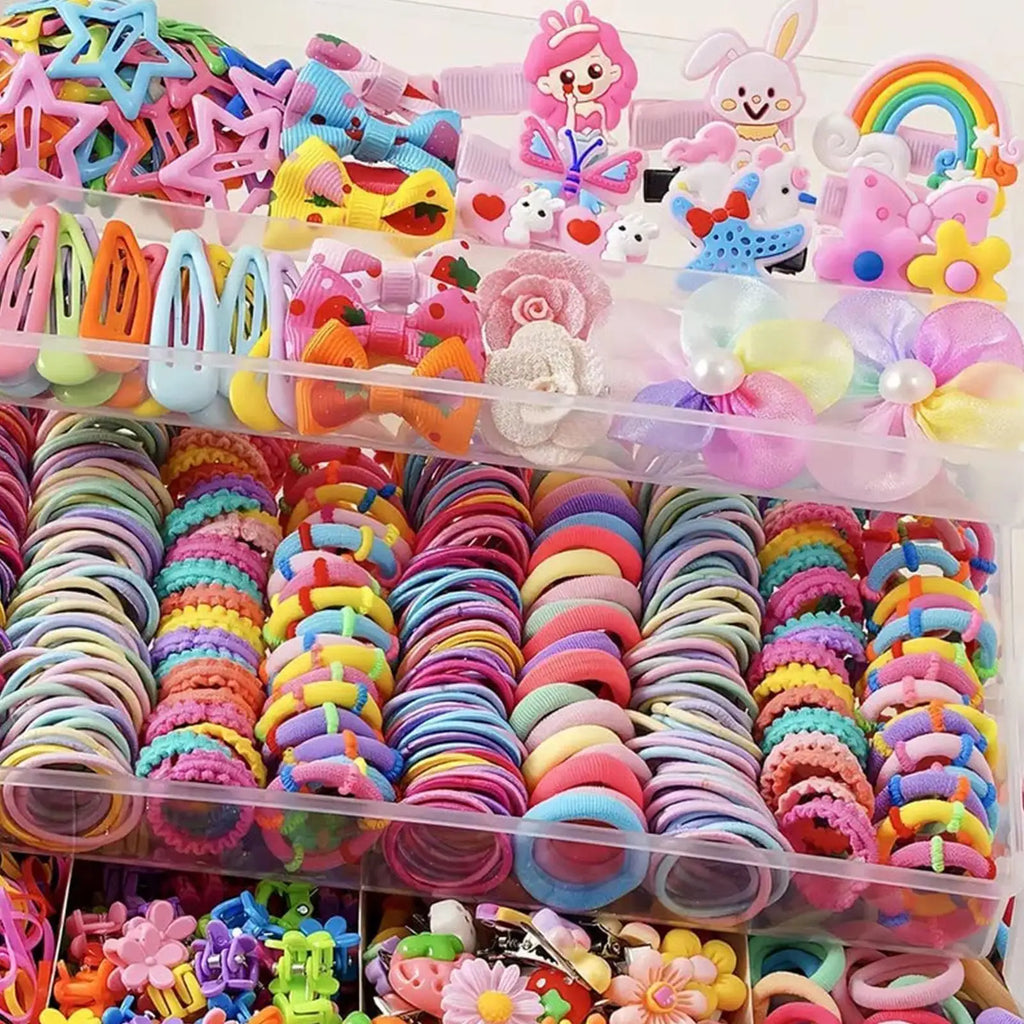 618-Piece Girls Hair Accessories Set – Butterfly Clips & Pins Girls Hair Accessories SPOT