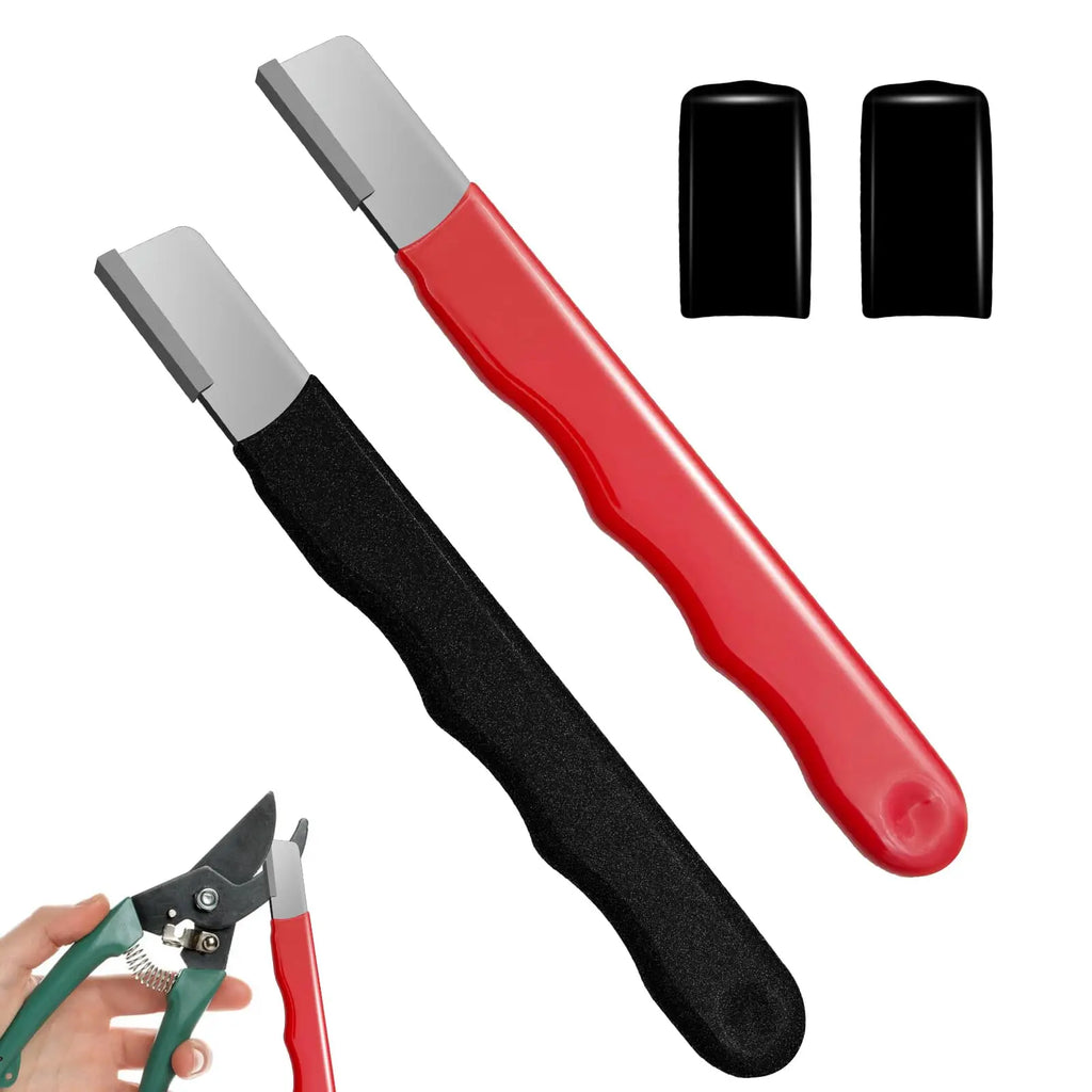 Handheld Tungsten Carbide Blade Sharpener – Garden & Kitchen Blade Sharpener Tool SPOT RED BLACK