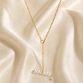 Y-Shape Pearl Necklace | 18K Gold Plated Stainless Steel Drop Pearl Drop Necklace SPOT Default Title