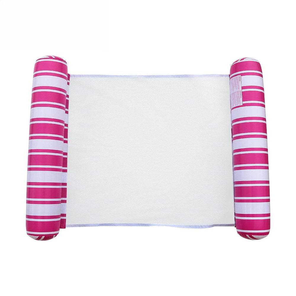 Inflatable Striped Pool Float Hammock – 4 Colors | PVC Inflatable Pool Float SPOT Pink