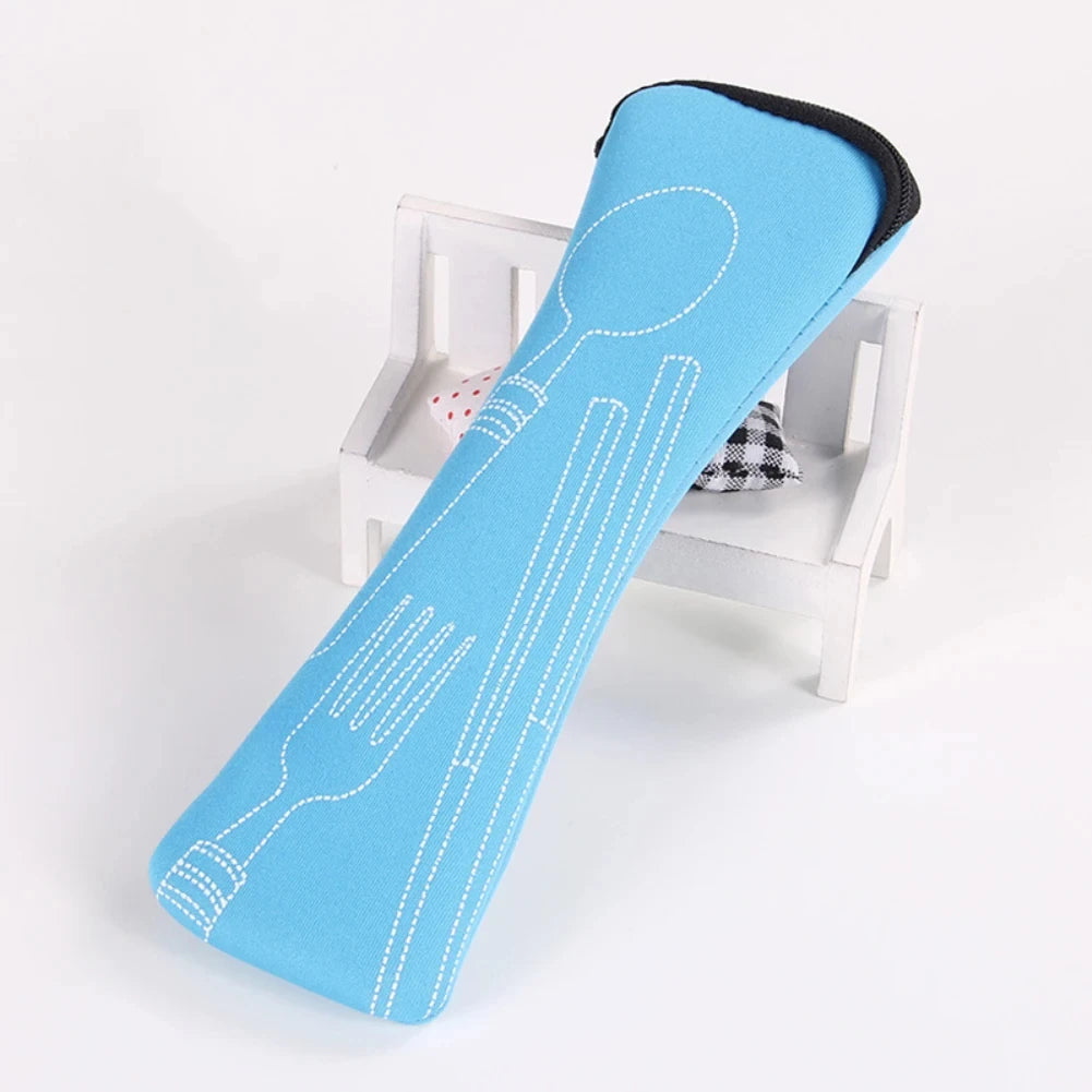 Portable Cloth Cutlery Bag – Travel & Picnic Utensil Pouch Utensil Travel Bag SPOT