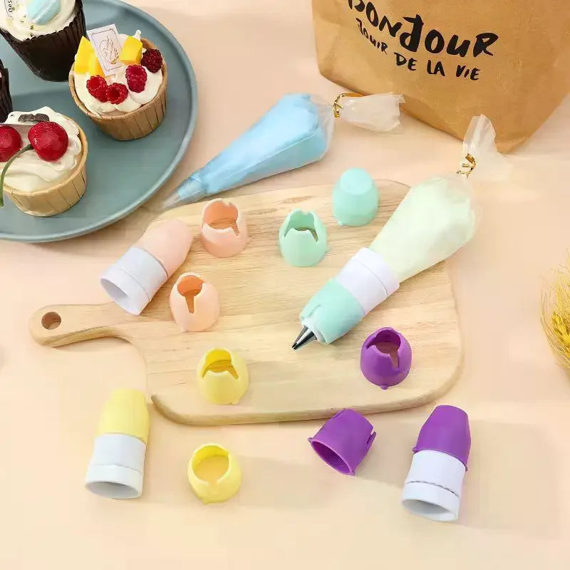 Cake Piping Nozzle Converter Set – Pastry Tip Adaptor Cake Decorating Tool SPOT