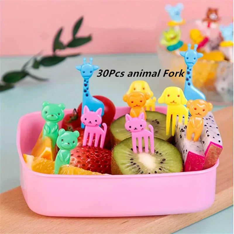 Animal Cartoon Fruit Picks – Kids Bento Party Food Forks 10pc Kids Food Picks SPOT