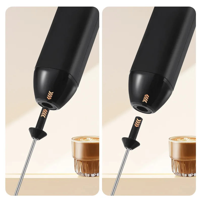 Electric Rechargeable Milk Frother – Portable Stainless Steel Milk Frother SPOT