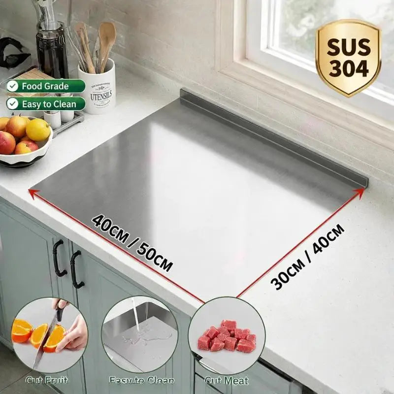 Stainless Steel Non-Stick Baking & Pastry Board | Large Mat Stainless Steel Cutting Board SPOT