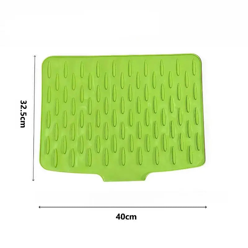 Silicone Dish Drying Mat – BPA-Free Non-Slip Sink Drain Pad Dish Drying Mat SPOT Green L