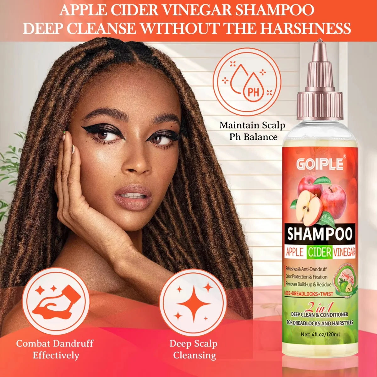 Goiple Hair Care Set: ACV Shampoo, Keratin Serum & Rice Water Hair Care Set SPOT
