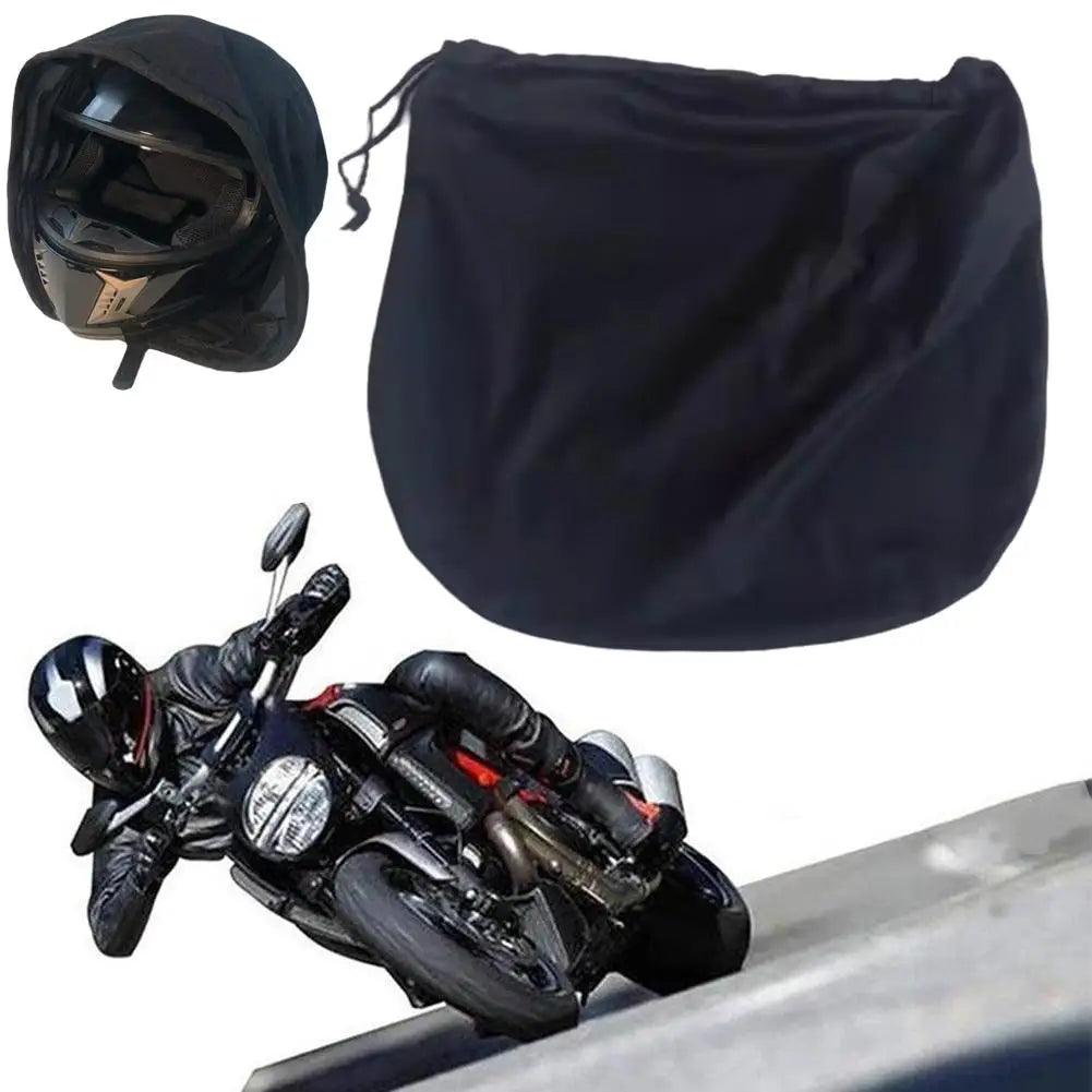 Motorcycle Helmet Bag – Fleece-Lined Drawstring Storage Carrier Helmet Storage Bag SPOT