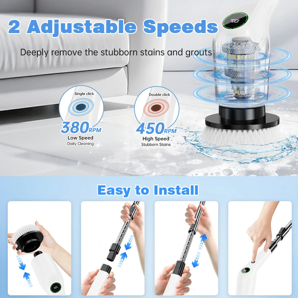Electric Spin Scrubber – Cordless Rechargeable Bathroom Cleaner Electric Spin Scrubber SPOT