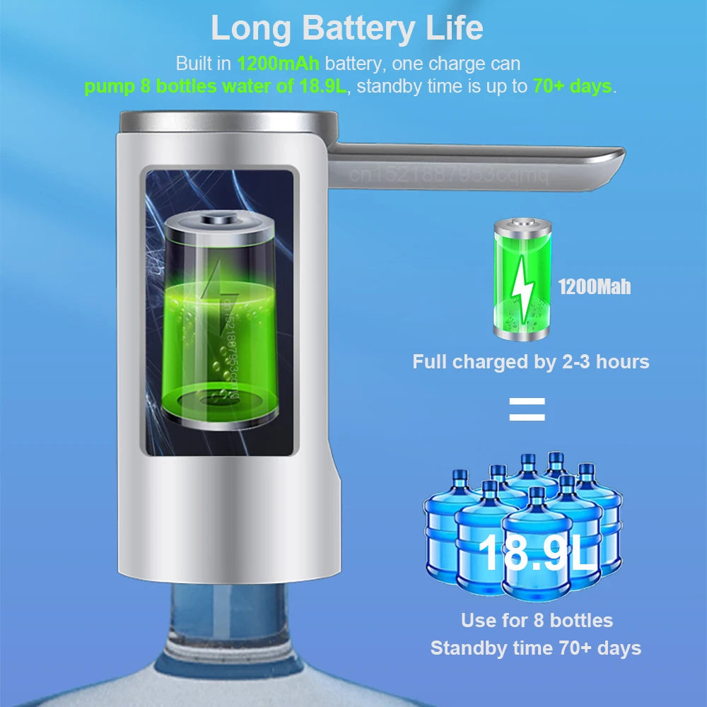 USB Rechargeable Electric Water Dispenser Pump for 19L Bottles Water Dispenser Pump SPOT