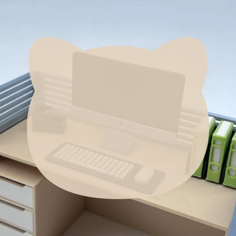 Mini Desktop Computer Model – Dollhouse & Photo Prop Set Miniature Scene Model SPOT