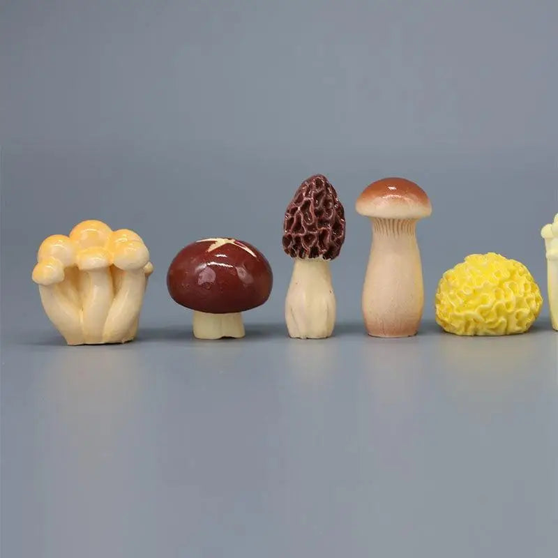 8-Piece Resin Mini Mushroom Fairy Garden Figurines Set Garden Figurine Set SPOT