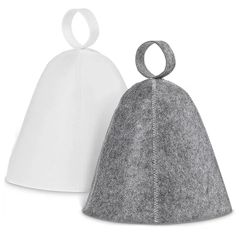 Wool Felt Sauna Hat – Heat-Protective Hair Cap, One Size Sauna Hat SPOT