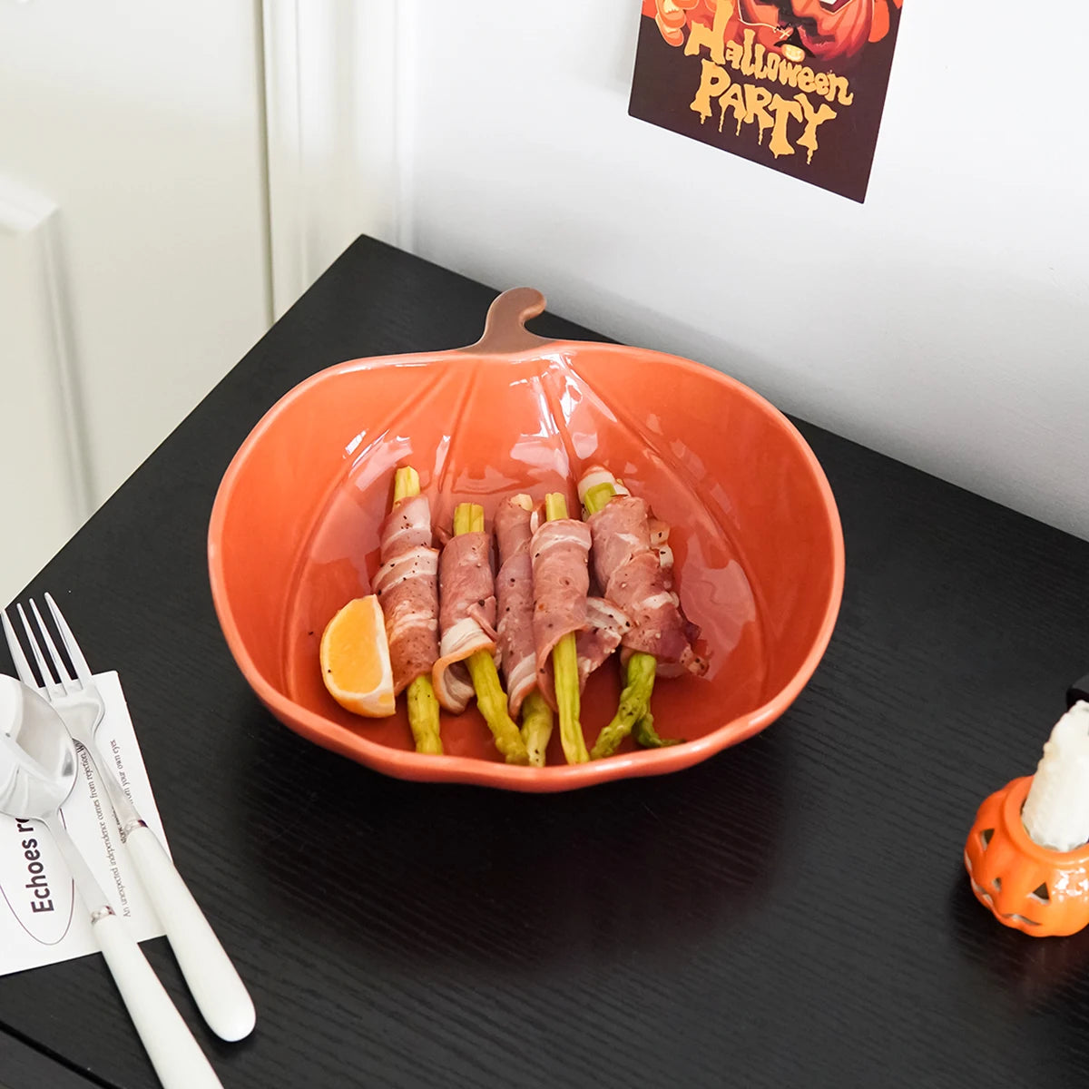 Halloween Pumpkin Ceramic Dinner Plate – Festive & Decorative Ceramic Dinner Plate SPOT
