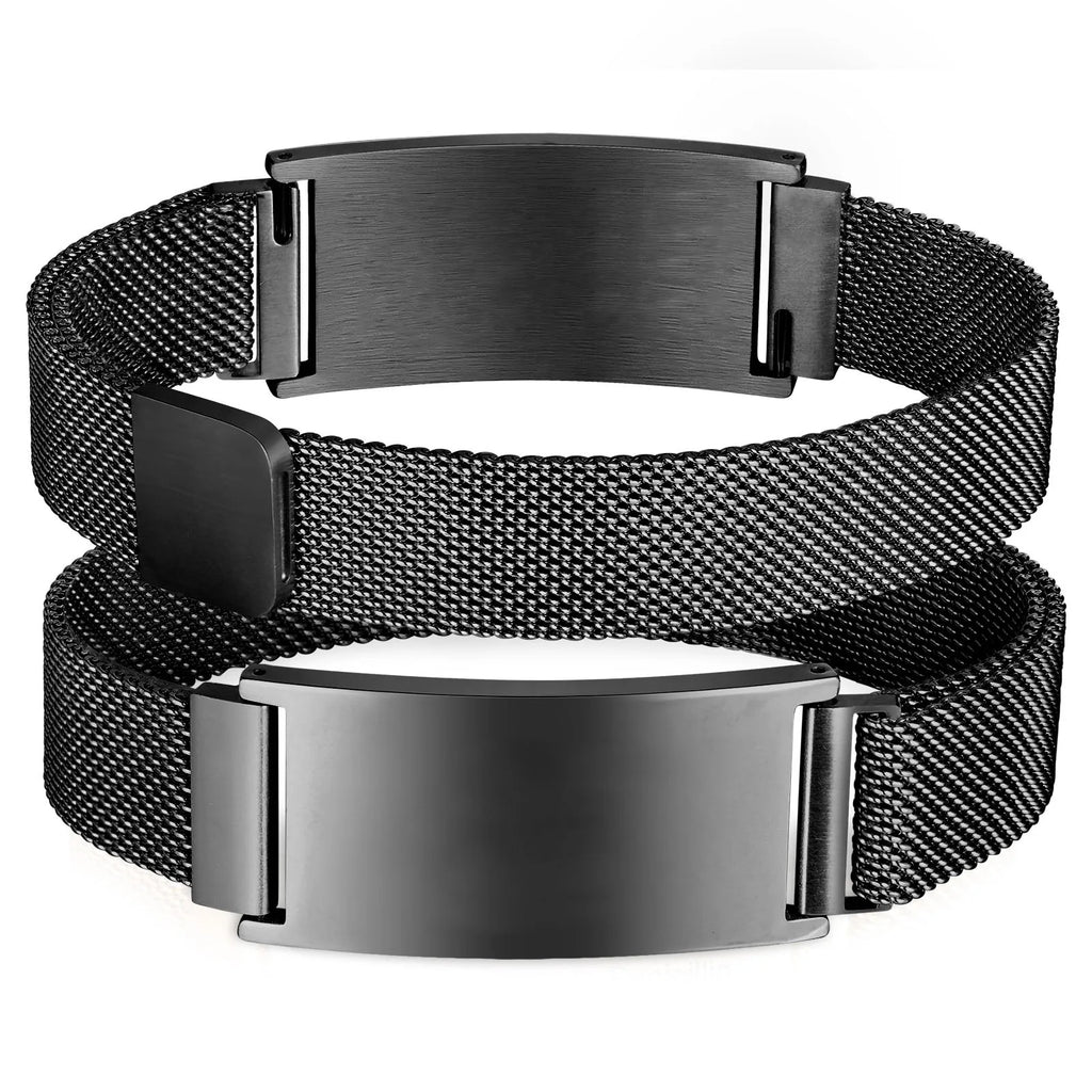 Personalized Medical Alert ID Bracelet – Free Engraving | Stainless Steel Medical ID Bracelet SPOT BR-1602B