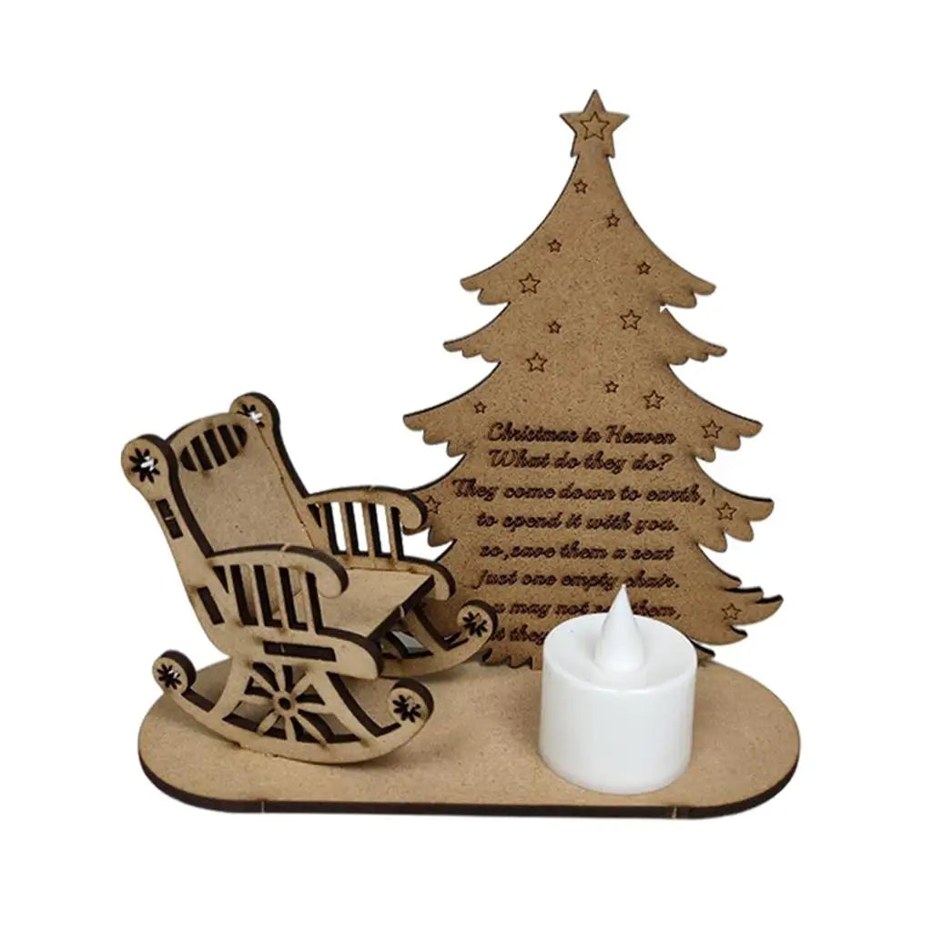 Wooden Tealight Candlestick Holder – Christmas Keepsake Ornament Candle Holder Ornament SPOT