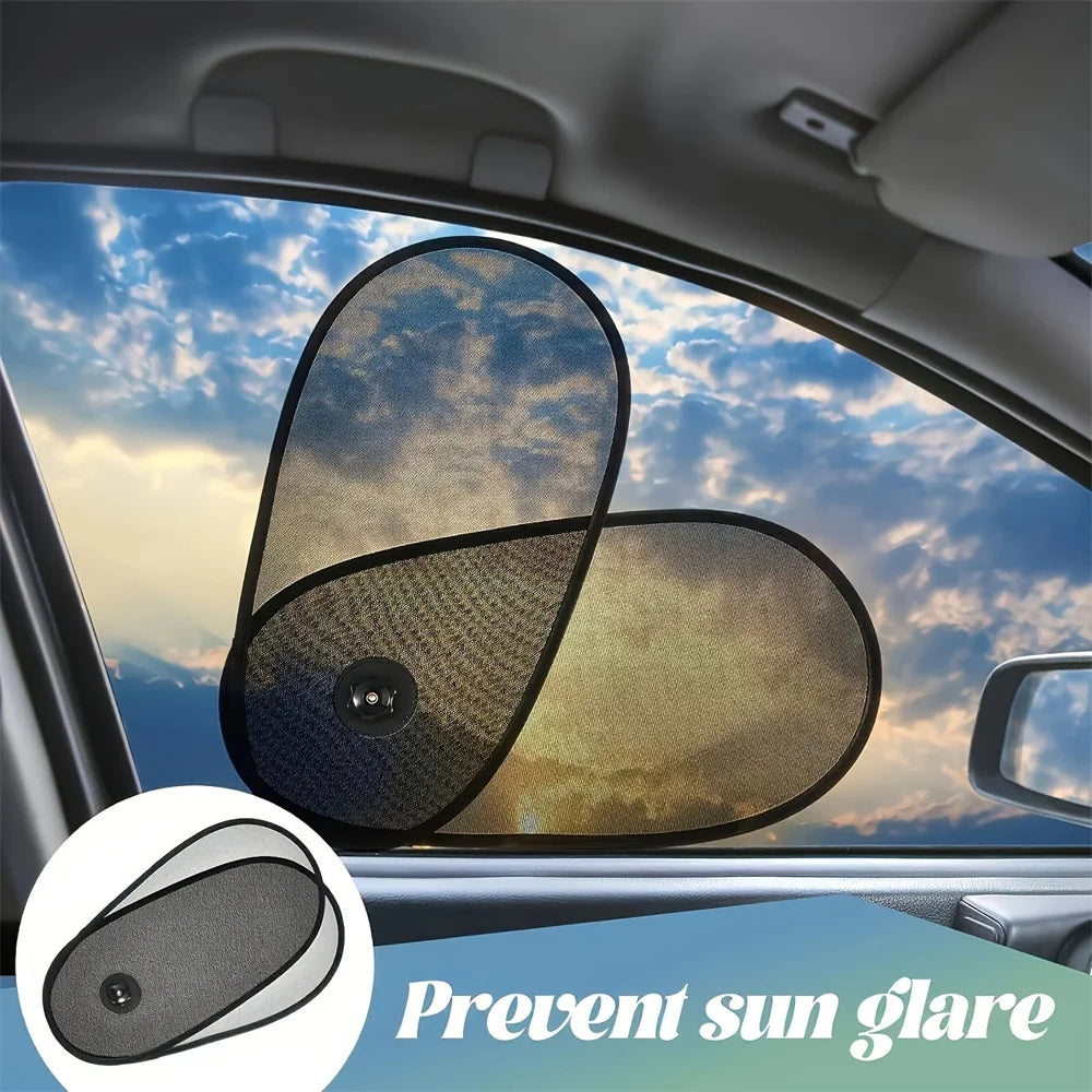 2-in-1 Telescopic Car Side Window Sun Shade – Universal Fit Car Window Sun Shade SPOT