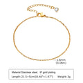Gold Layered Chain Anklet – Waterproof Boho Beach Jewelry Women Chain Anklet SPOT JC-058G