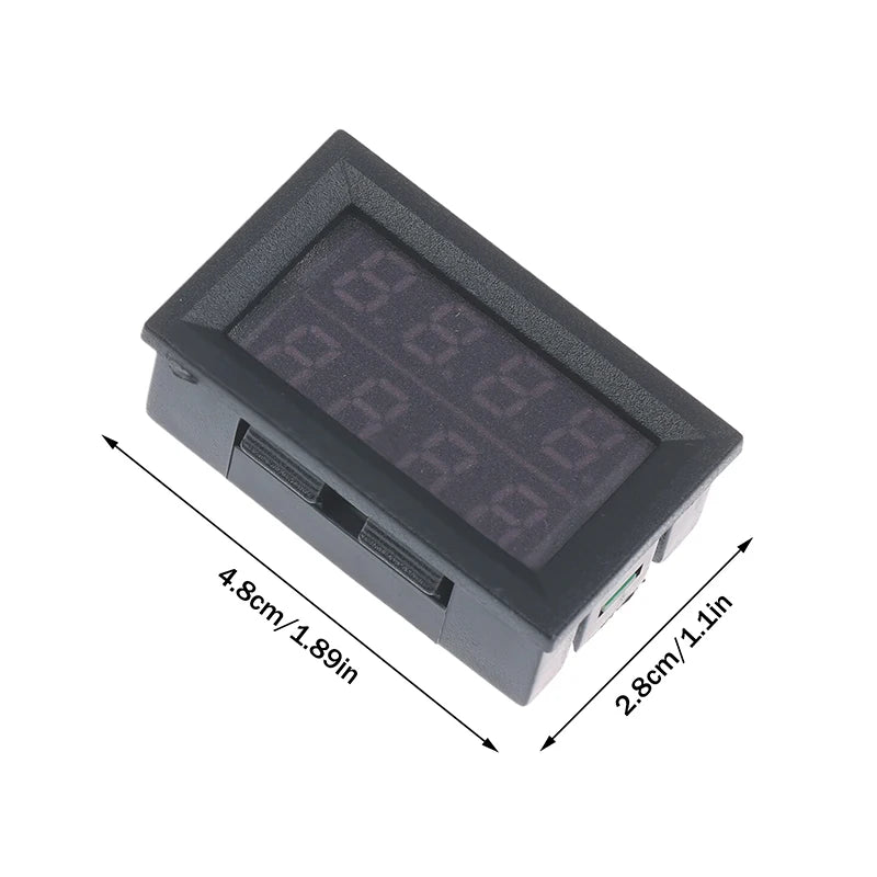Mini Dual LED Voltmeter Ammeter – DC 0-100V 10A Display Digital Voltmeter Ammeter SPOT