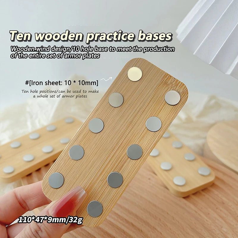 Wooden Nail Practice Stand – 10-Grid Magnetic Tip Holder Nail Practice Stand SPOT Default Title
