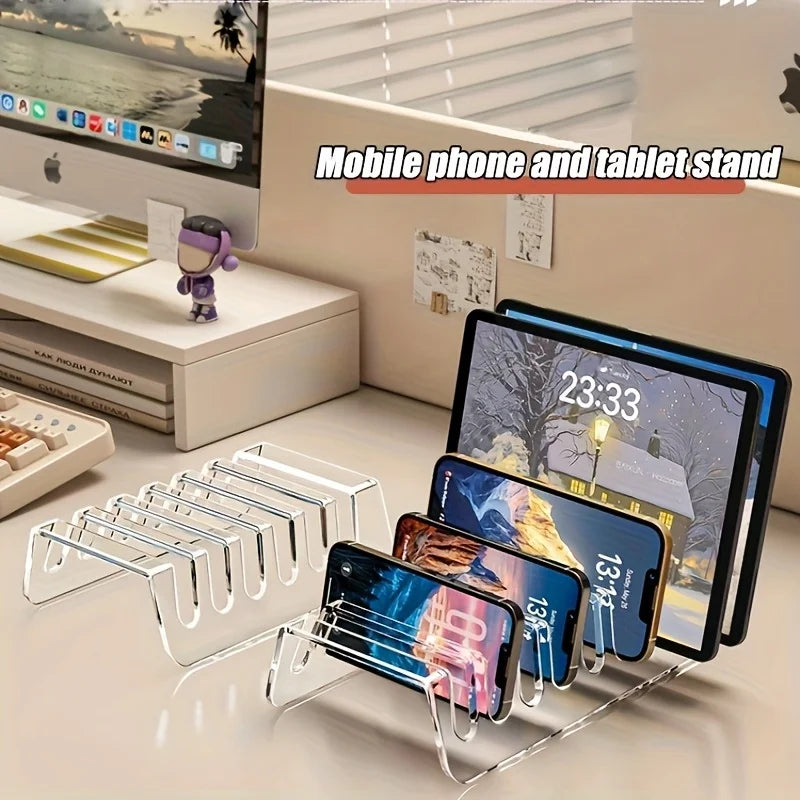 6/8-Cell Acrylic Tablet & Phone Charging Storage Rack Organizer Device Storage Rack SPOT